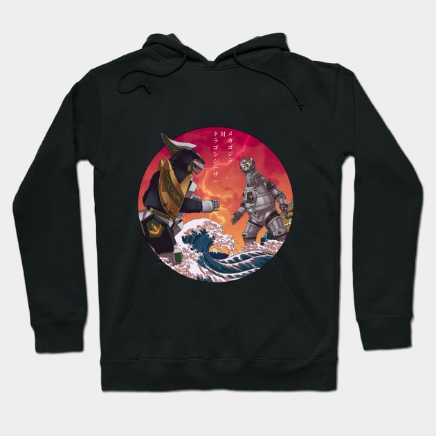 Duel in the Great Wave Hoodie by Batang 90s Art